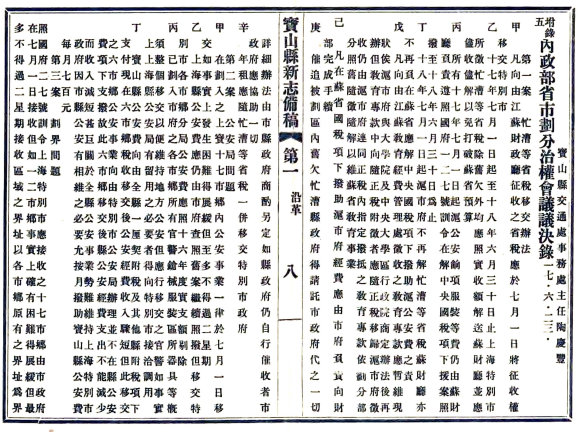 [民国]宝山县新志备稿十三卷首一卷 赵恩钜 王钟琦 民国20年(1931 铅